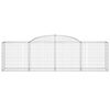 vidaXL Cesti Gabbioni ad Arco 20 pz 300x50x80/100 cm Ferro Zincato