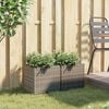 vidaXL Fioriere da Giardino 2 pz Grigie 36x30x32 cm in Polyrattan