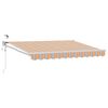 vidaXL Tettuccio Elettrico Retrattile Blu e Arancione 3,5 x 2,5 m