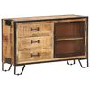 vidaXL Credenza 100x31x60 cm in Legno Massello di Mango Grezzo
