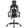 vidaXL Sedia da Gaming Nero e Bianco in Similpelle