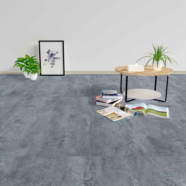 vidaXL Tavole per Pavimenti 55 pcs Grigio 5,11 m&sup2; PVC