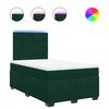 vidaXL Giroletto a Molle con Materasso Verde Scuro 120x190 cm Velluto