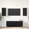 vidaXL Mobile TV da Parete 2 pcs Rovere Nero 30,5 x 30 x 60 cm