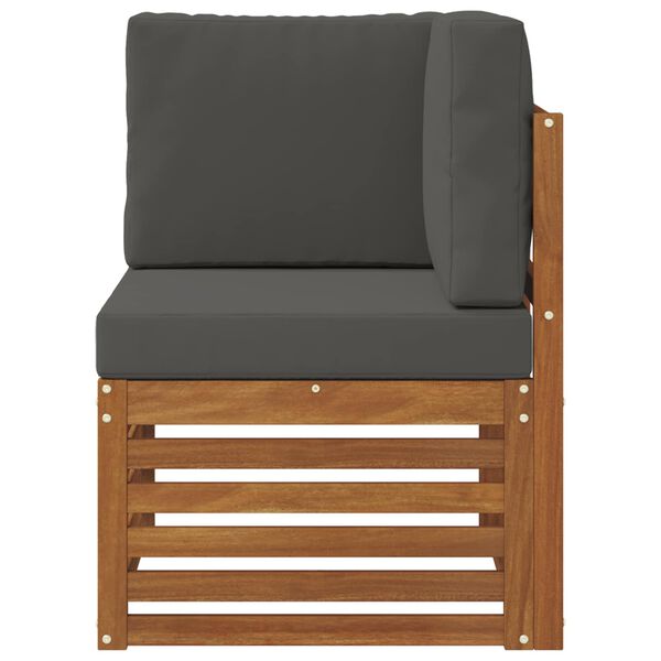 vidaXL Divano Angolare da Esterno Legno di Acacia Massello Naturale