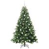 vidaXL Albero di Natale artificiale con 300 LED Verde 180 cm PE e PVC