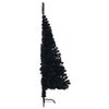 vidaXL Albero di Natale artificiale con luci integrate Nero 150 cm PVC