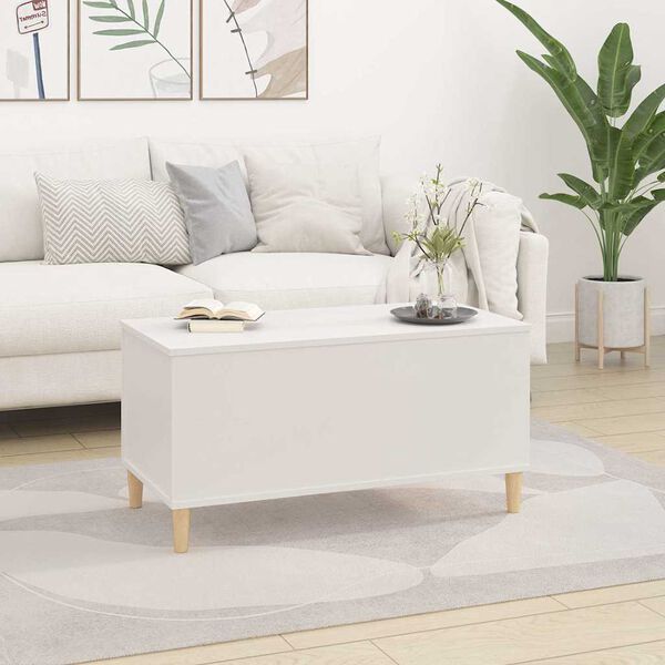 vidaXL Tavolino da Salotto Bianco 90x44,5x45 cm in Legno Multistrato