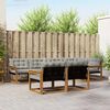 vidaXL Set di divani da esterno 7 pcs Grigio Naturale e Chiaro