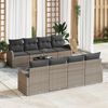 vidaXL Set Divano da Giardino Grigio 55 x 55 x 37 cm polyrattan