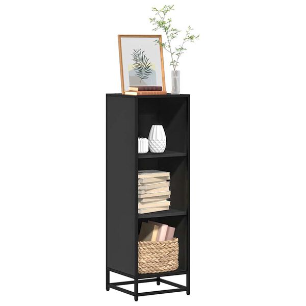 vidaXL Libreria Nera 33,5x33x107,5 cm in Legno Multistrato