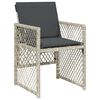 vidaXL Set Pranzo da Giardino 9pz con Cuscini Grigio Chiaro Polyrattan