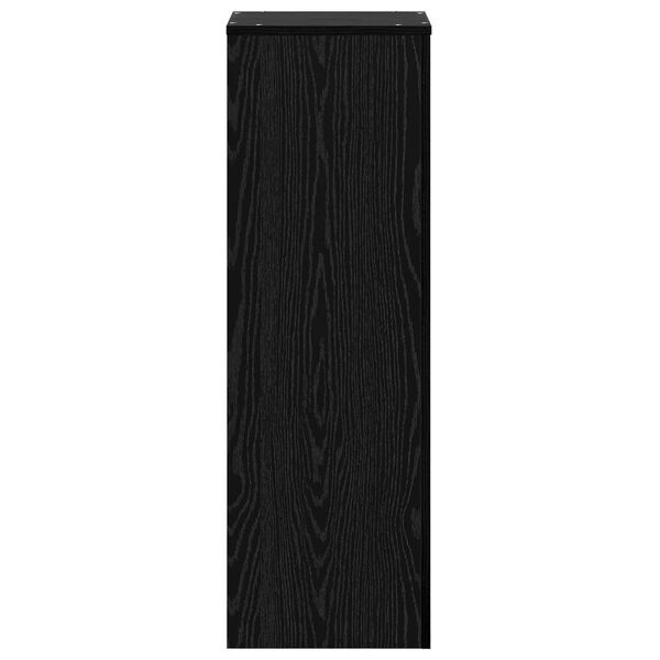 vidaXL Supporto per piante Rovere Nero 33 x 33 x 100 cm