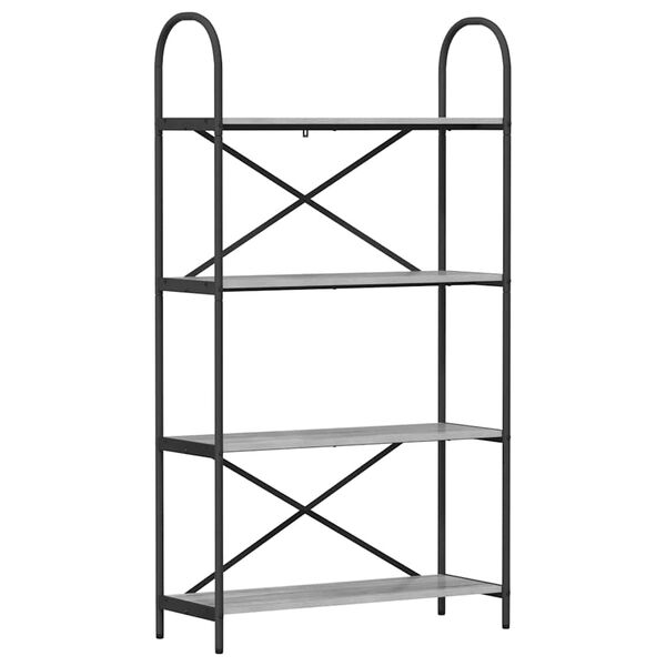 vidaXL Libreria Grigio Sonoma 80 x 30 x 146 cm Legno multistrato