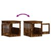 vidaXL Gabbia Cani da Arredamento Rovere Fumo 64,5x80x71cm Multistrato