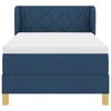 vidaXL Letto a molle con materasso Blu 90 x 190 cm Tessuto