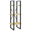 vidaXL Libreria a 3 Ripiani 40x30x105 cm in Legno Massello di Pino