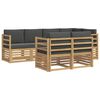 vidaXL Set di divani da esterno 7 pcs Bianco e Antracite