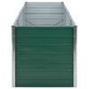 vidaXL Letto Rialzato Giardino in Acciaio Zincato 240x80x77 cm Verde