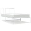 vidaXL Giroletto con Testiera Metallo Bianco 100x190 cm