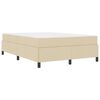 vidaXL Letto a molle con materasso Crema 140 x 190 cm Tessuto