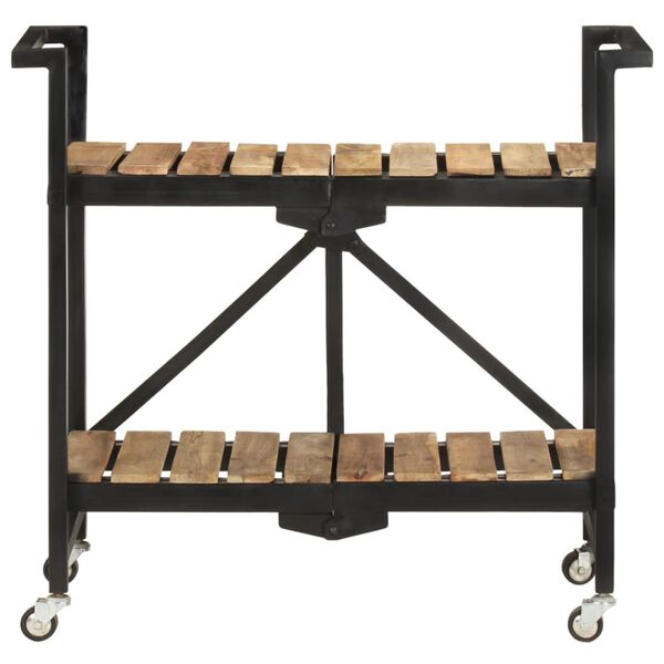 vidaXL Carrello da Cucina 87x36x81 cm in Legno Massello di Mango