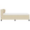 vidaXL Letto a molle con materasso Crema 90 x 200 cm Tessuto