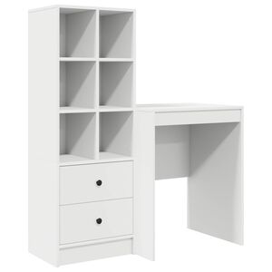 vidaXL Scrivania Bianco 145,5 x 40 x 127 cm 2 pz