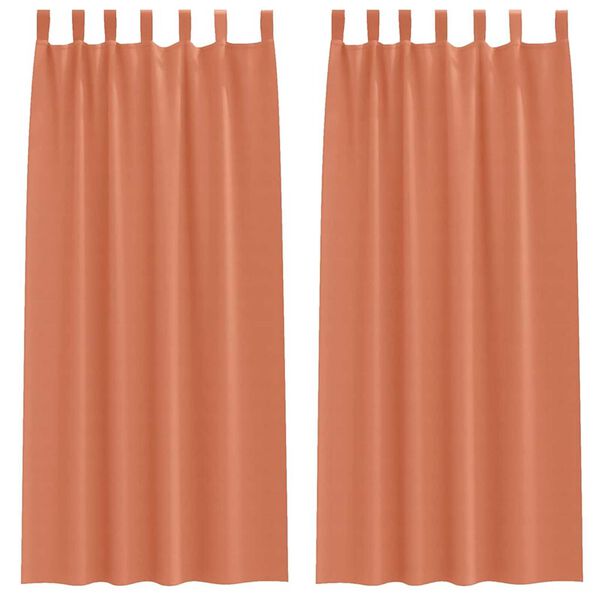 vidaXL Tende Blackout con Anelli 2 pcs Terracotta 260 x 140 cm