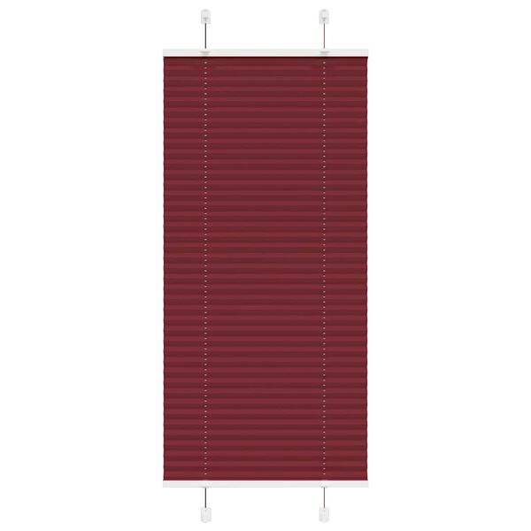 vidaXL Tenda Plissettata Rosso Bordeaux 55x100 cm Larghezza Tessuto