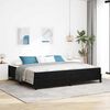 vidaXL Letto a molle con materasso Nero 200 x 200 cm Tessuto
