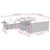 vidaXL Set Divani da Giardino 11 pz con Cuscini Beige in Polyrattan