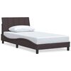 vidaXL Giroletto senza Materasso Hanko Marrone Scuro 100x200 cm Tessuto