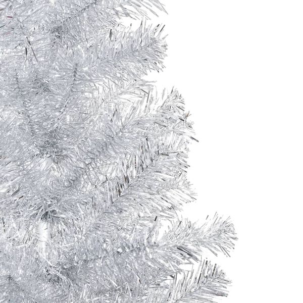 vidaXL Albero di Natale Preilluminato con Palline Argento 180 cm PET