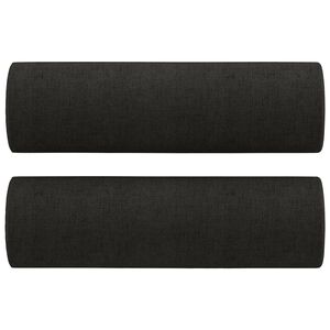 vidaXL Cuscini Decorativi 2 pz Nero &Oslash;15x50 cm in Tessuto