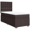 vidaXL Giroletto a Molle con Materasso Marrone Scuro 90x200 cm Tessuto