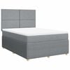 vidaXL Giroletto a Molle con Materasso Grigio Chiaro 140x200cm Tessuto