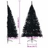 vidaXL Albero di Natale artificiale con luci integrate Nero 240 cm PVC