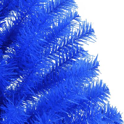 vidaXL Albero di Natale Artificiale a Metà con Supporto Blu 120 cm PVC