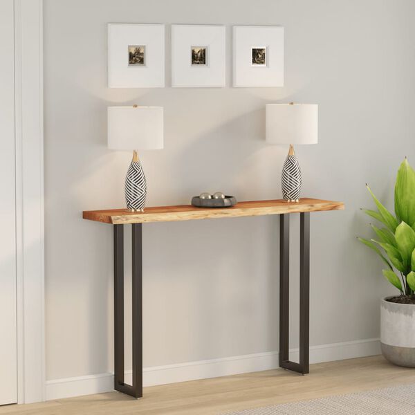 vidaXL Piano Tavolo 140x30x3,8 cm Rettangolare Legno Acacia Bordi Vivi