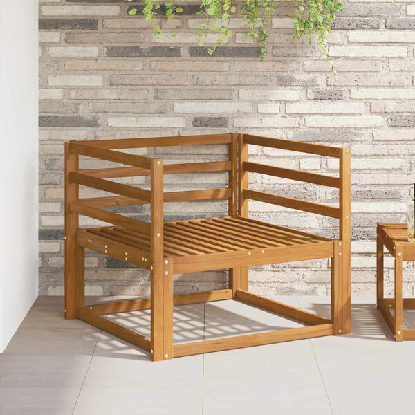 vidaXL Divano centrale per esterno Legno di Acacia Massello Naturale