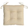 vidaXL Cuscini per Sedia 4 pz Beige 40x40x7 cm in Tessuto Oxford