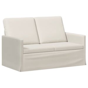 vidaXL Divano a 2 posti Crema 130 x 81 x 82 cm Velluto (V)