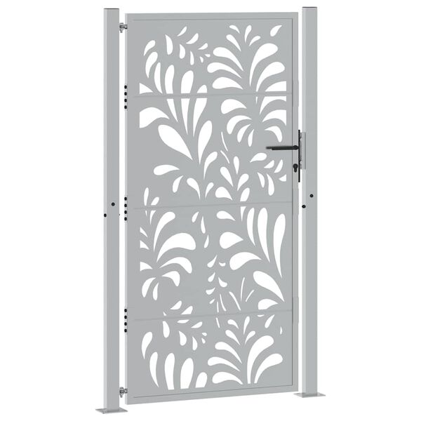 vidaXL Cancello da giardino 100x175 cm in acciaio corten design ondulato