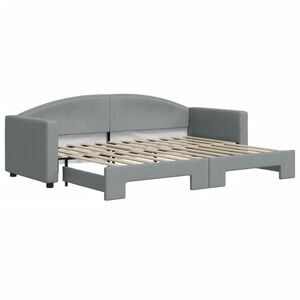 vidaXL Divano Letto con Letto Estraibile Grigio Chiaro 80x200 Tessuto