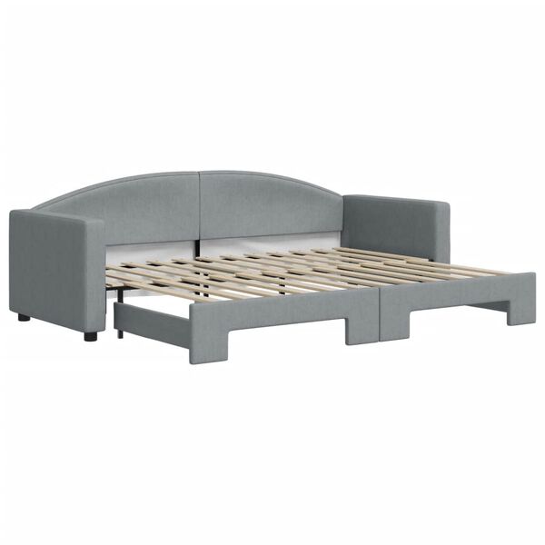 vidaXL Divano Letto con Letto Estraibile Grigio Chiaro 80x200 Tessuto
