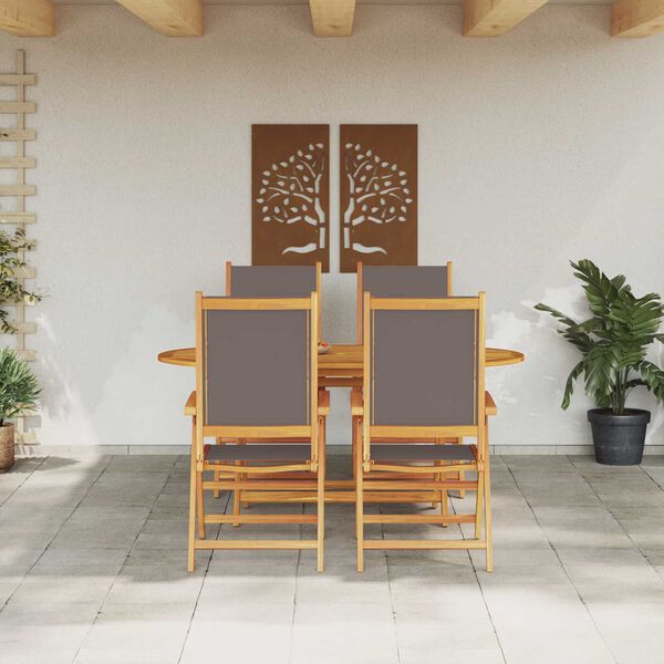 vidaXL Set da Pranzo per Giardino 5 pcs Antracite