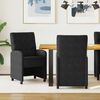 vidaXL Sedie da pranzo con ruote 2 pcs Nero 58 x 67 x 97 cm Velluto