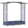 vidaXL Letto Rialzato con Griglia e Tetto Grigio 169 x 40 x 125 cm PP