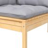 vidaXL Set Divani da Giardino 8 pz con Cuscini Grigi Massello di Pino